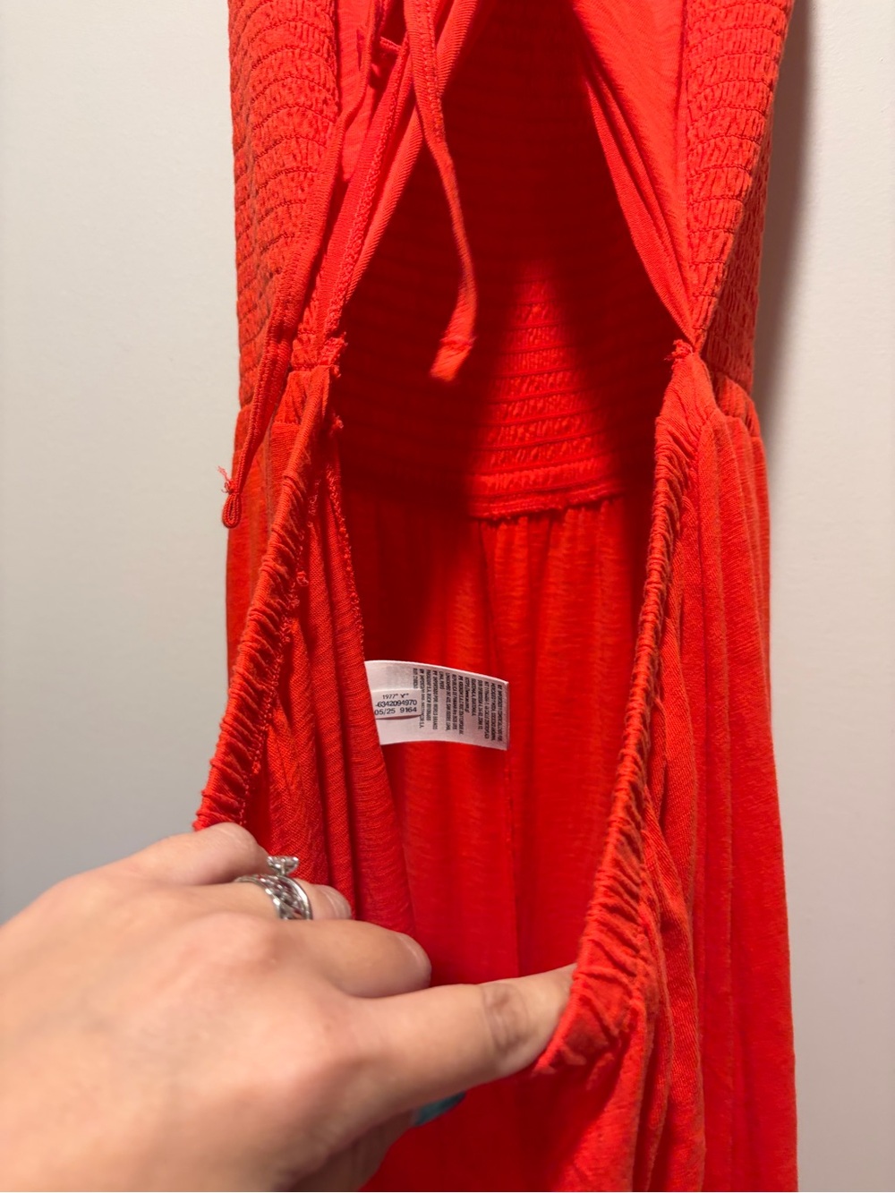 NWT American Eagle Bright Red Strappy wide leg romper - Picture 3 of 7
